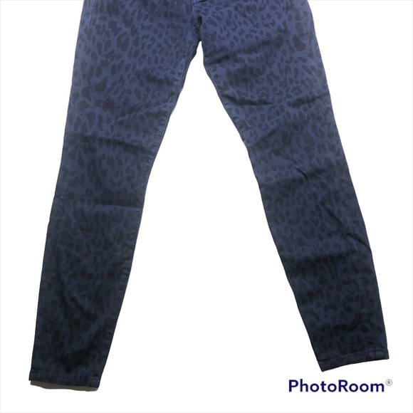 Joe’s Jeans High Water Medieval Blue Animal Print Low Rise Stretch Skinny Jeans - Picture 4 of 14